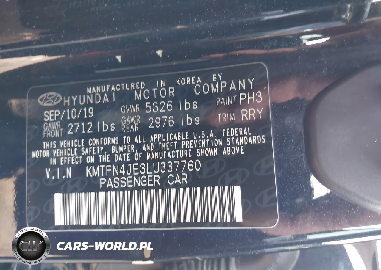 2020 Genesis G80 3.8 Rwd VIN:KMTFN4JE3LU337760 - 9