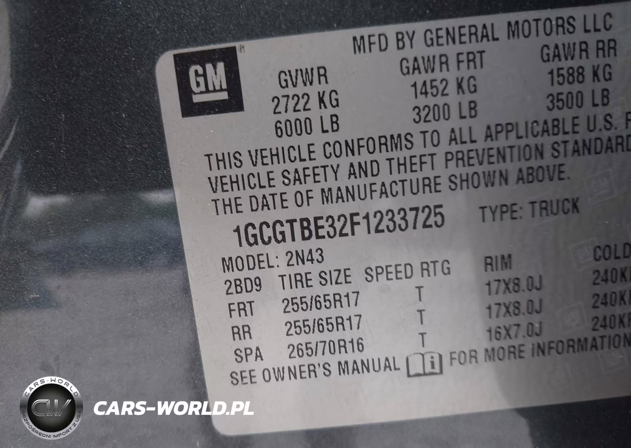 2015 Chevrolet Colorado Lt VIN:1GCGTBE32F1233725 - 9