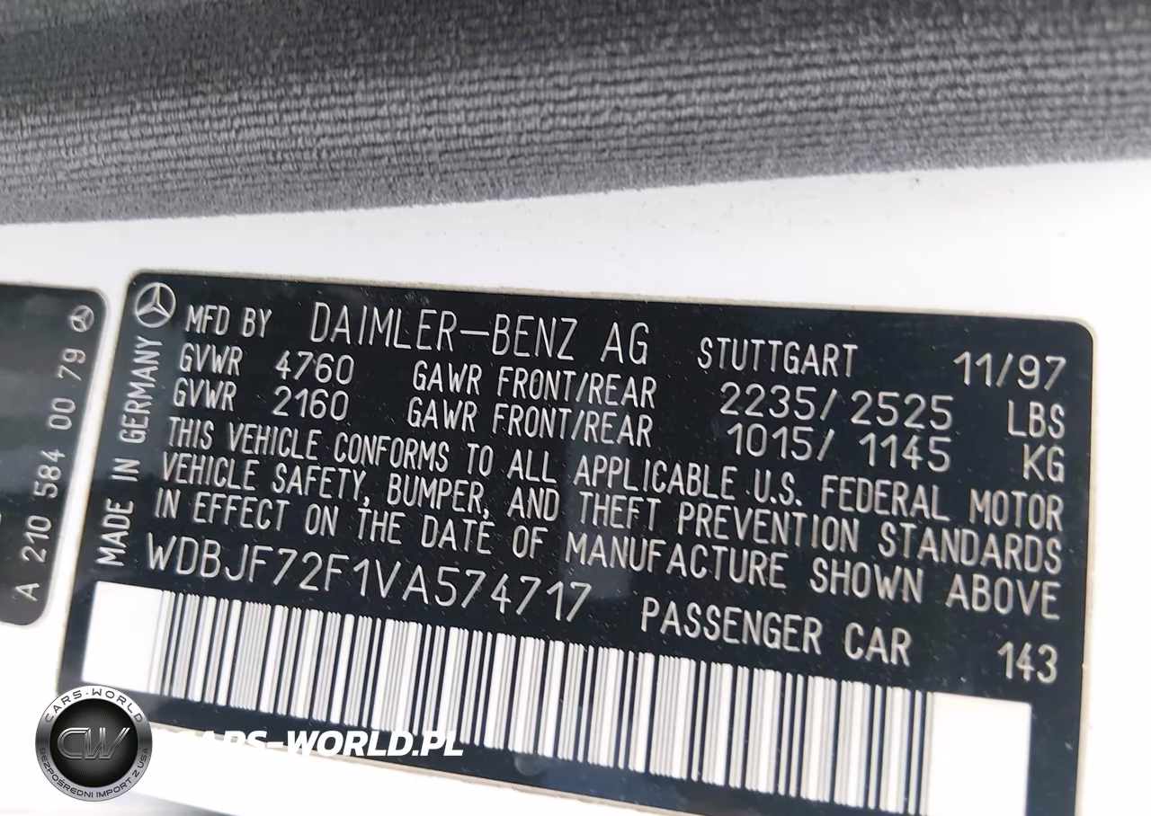 1997 Mercedes-Benz E 420 VIN:WDBJF72F1VA574717 - 9
