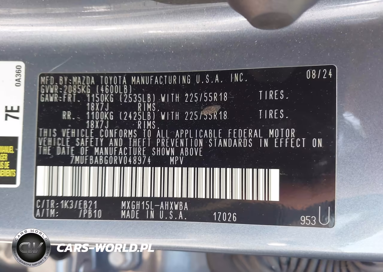 2024 Toyota Corolla Cross Hybrid Xse VIN:7MUFBABG0RV048974 - 9