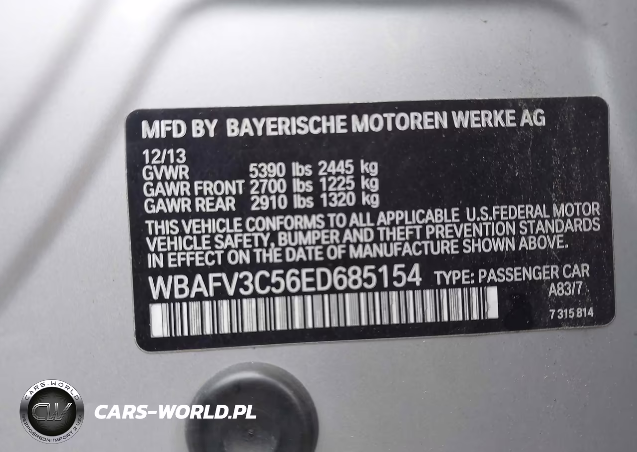 2014 BMW 535D xDrive VIN:WBAFV3C56ED685154 - 9