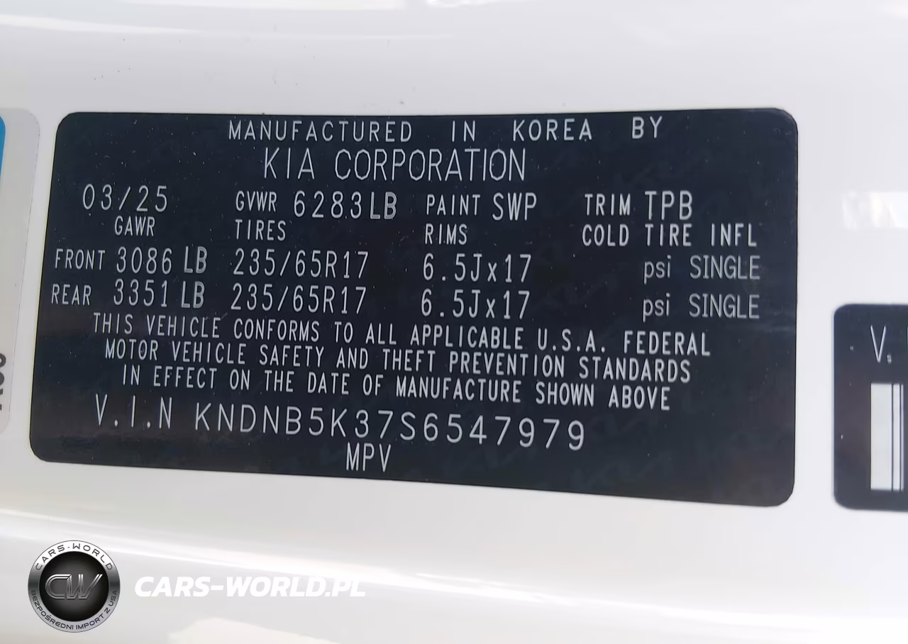 2025 Kia Carnival Mpv Lxs VIN:KNDNB5K37S6547979 - 9