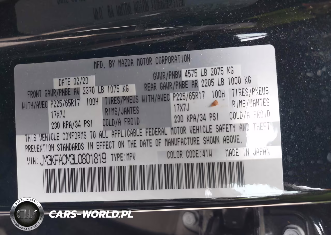 2020 Mazda Cx-5 Touring VIN:JM3KFACM3L0801819 - 9