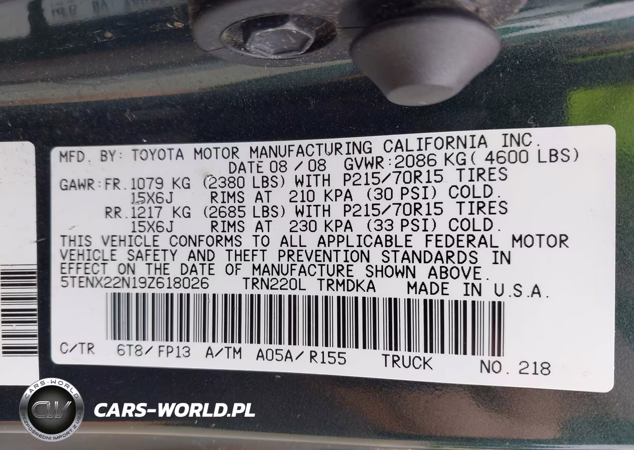 2009 Toyota Tacoma VIN:5TENX22N19Z618026 - 9