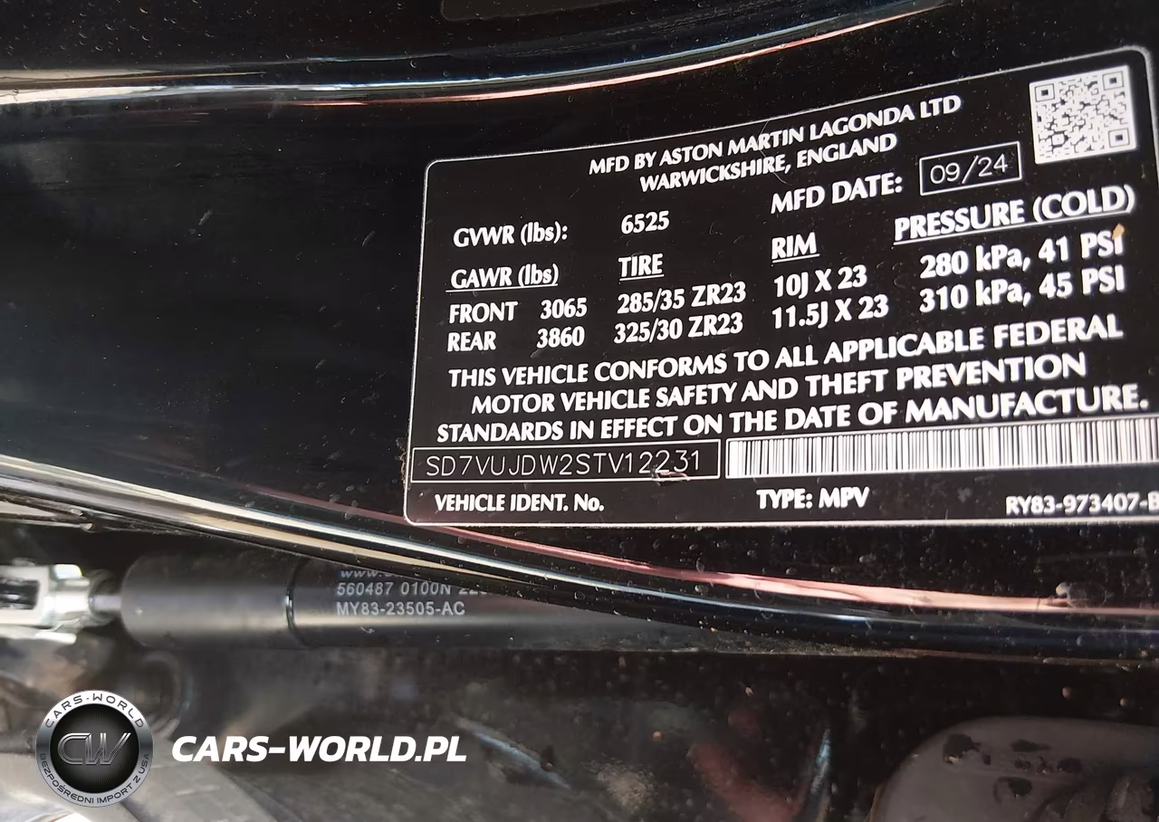 2025 Aston Martin Dbx 707 VIN:SD7VUJDW2STV12231 - 9