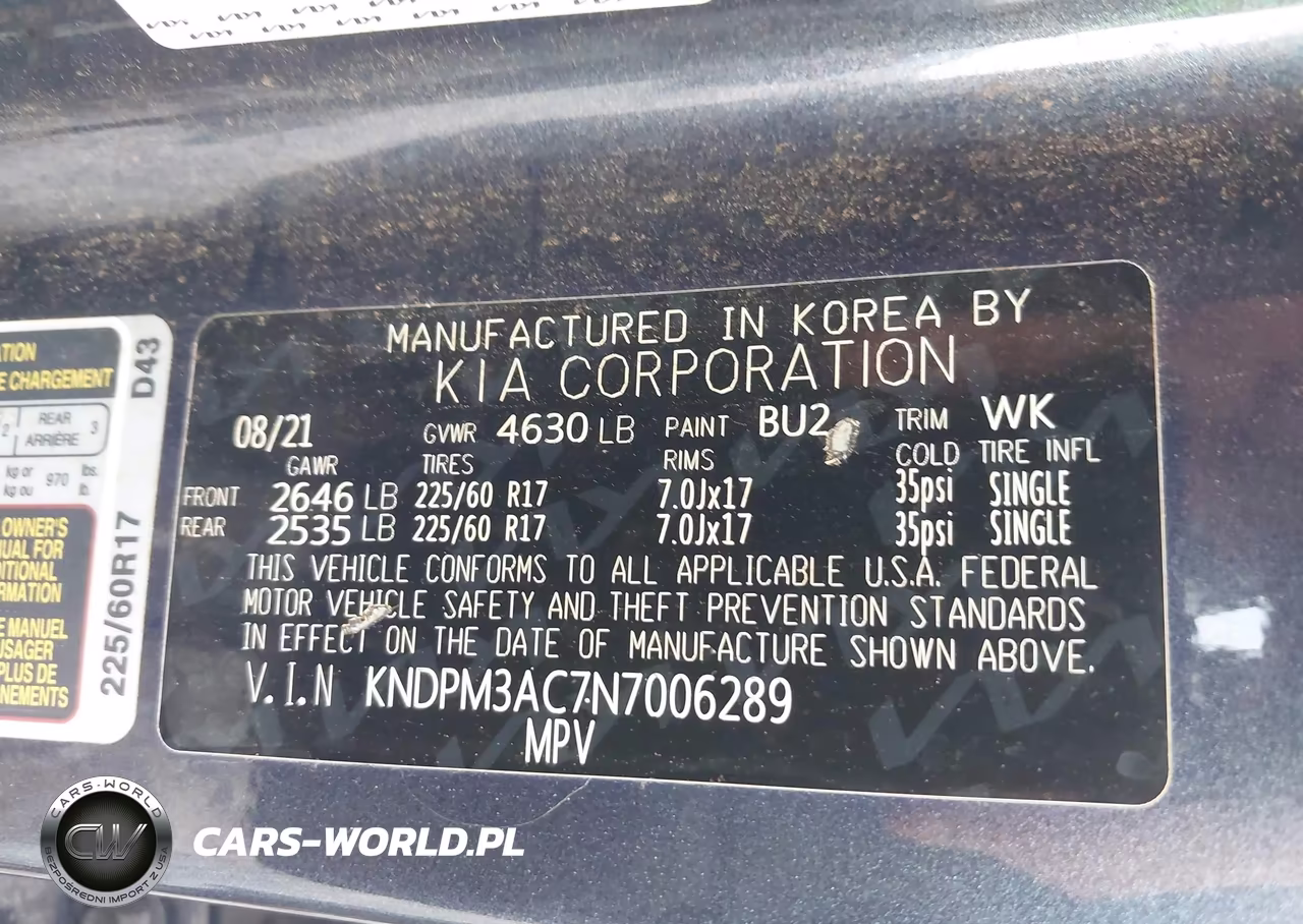 2022 Kia Sportage Lx VIN:KNDPM3AC7N7006289 - 9