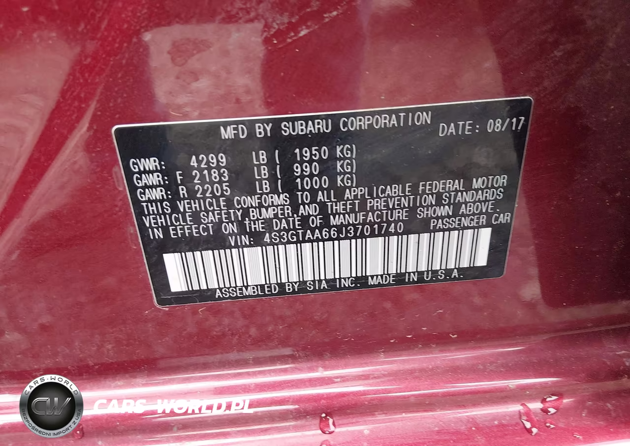 2018 Subaru Impreza 2.0I VIN:4S3GTAA66J3701740 - 9