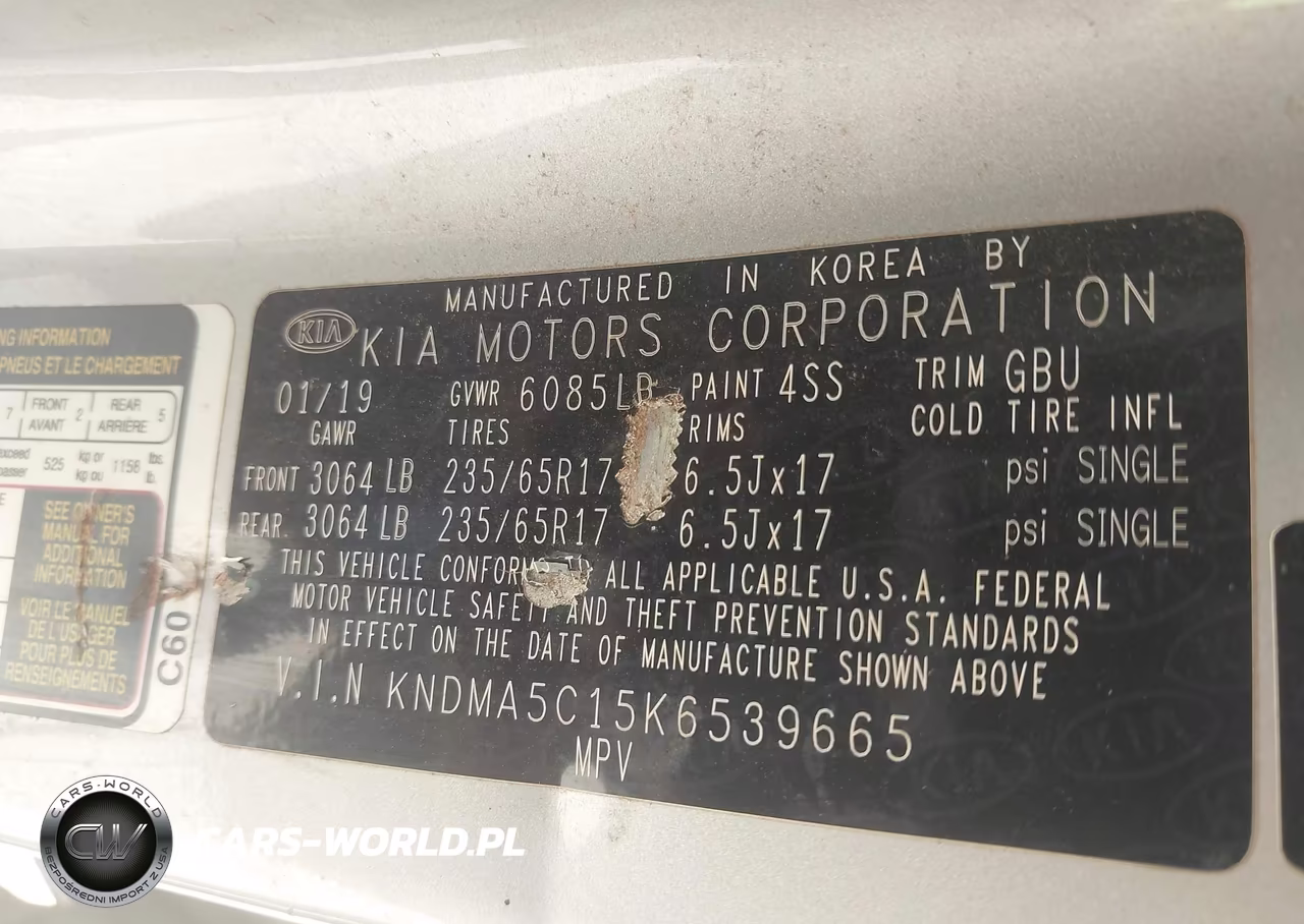 2019 Kia Sedona L VIN:KNDMA5C15K6539665 - 9