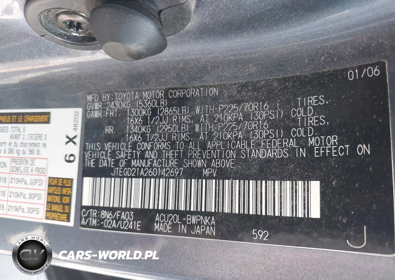 2006 Toyota Highlander VIN:JTEGD21A260142697 - 9