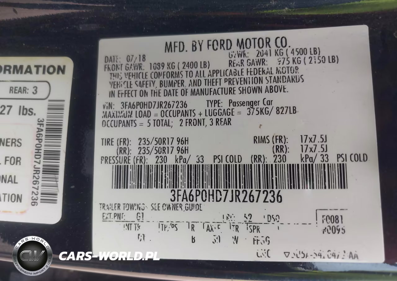 2018 Ford Fusion Se VIN:3FA6P0HD7JR267236 - 9