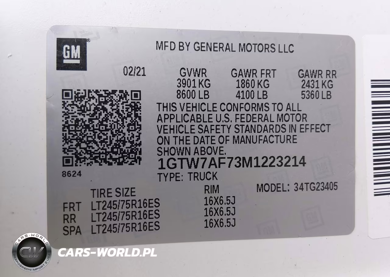 2021 GMC Savana Cargo Rwd 2500 Regular Wheelbase Work Van VIN:1GTW7AF73M1223214 - 9