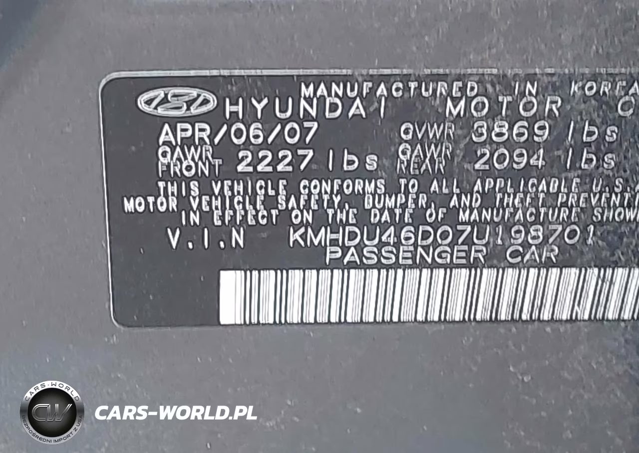 2007 Hyundai Elantra Gls-Ltd-Se VIN:KMHDU46D07U198701 - 9