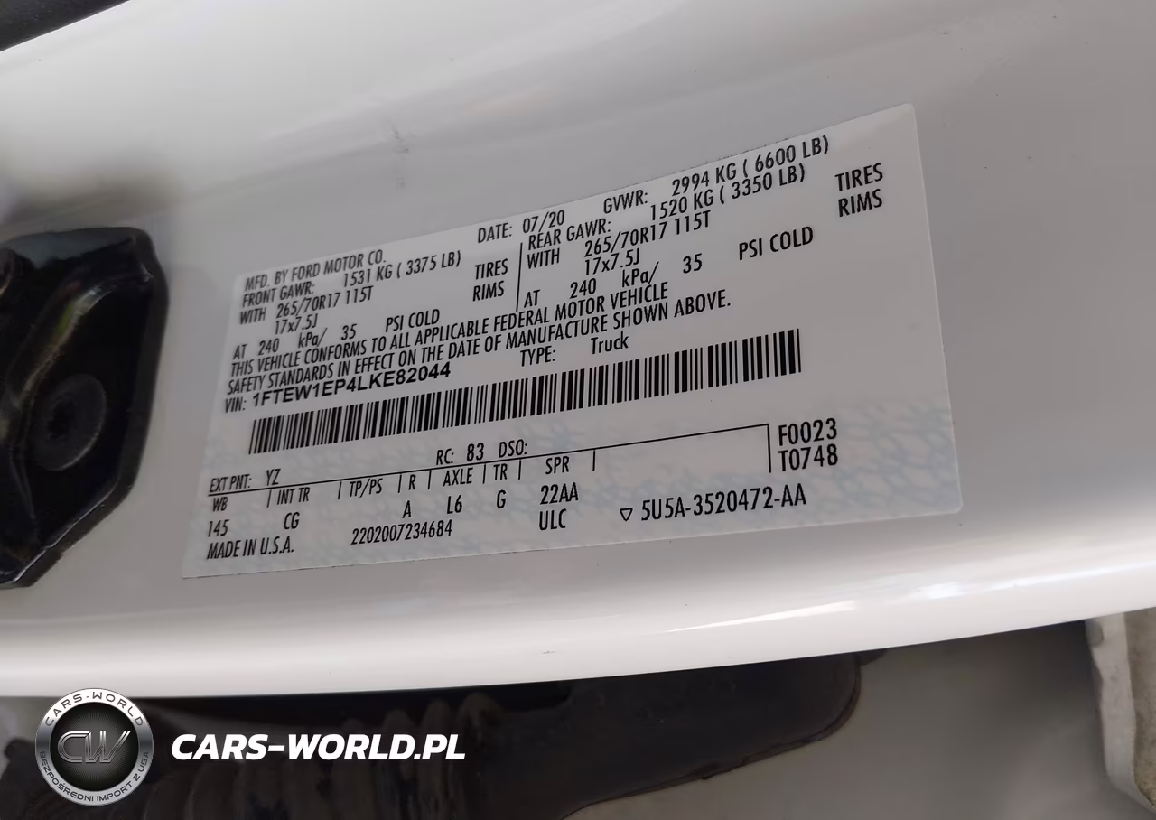 2020 Ford F-150 Xl VIN:1FTEW1EP4LKE82044 - 9