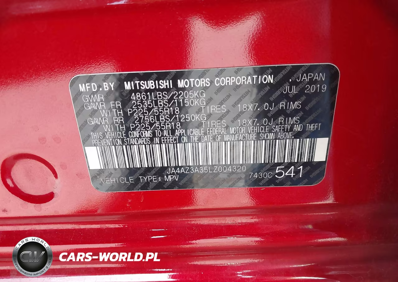 2020 Mitsubishi Outlander Se 2.4 S-Awc VIN:JA4AZ3A35LZ004320 - 9