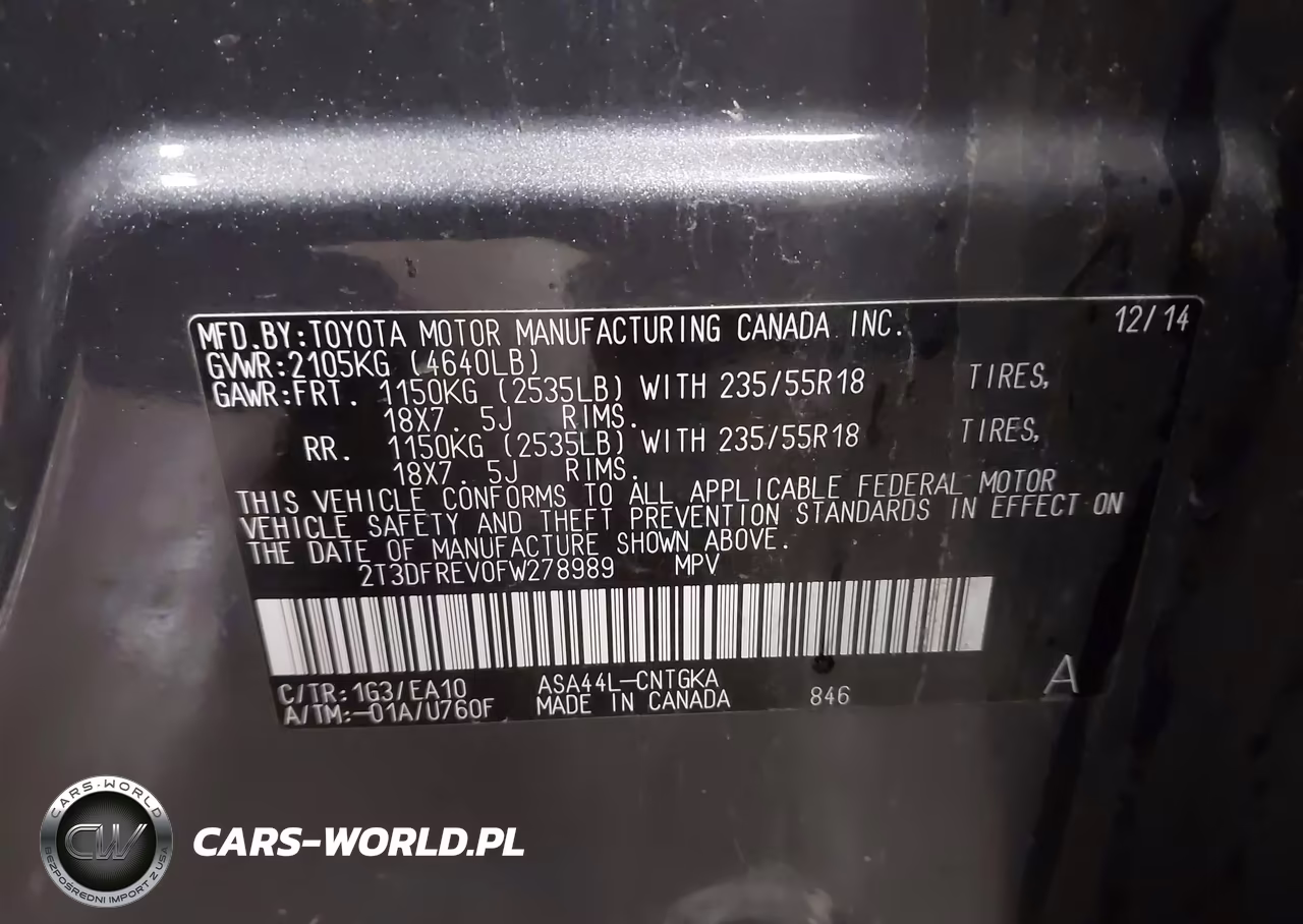 2015 Toyota Rav4 Limited VIN:2T3DFREV0FW278989 - 9
