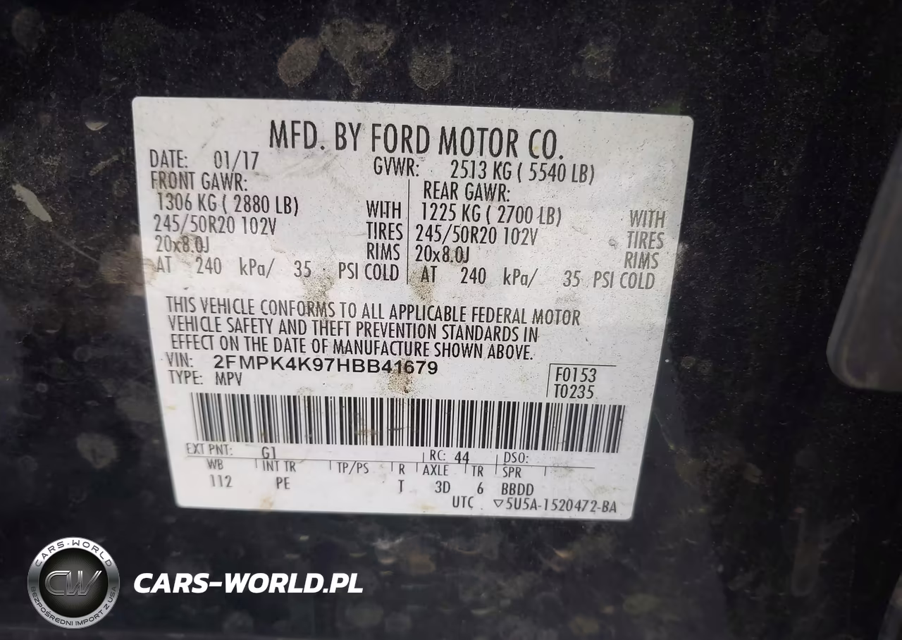 2017 Ford Edge Titanium VIN:2FMPK4K97HBB41679 - 9