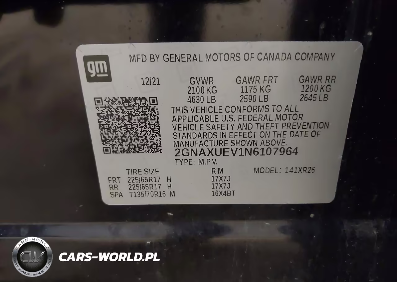 2022 Chevrolet Equinox Awd Lt VIN:2GNAXUEV1N6107964 - 9