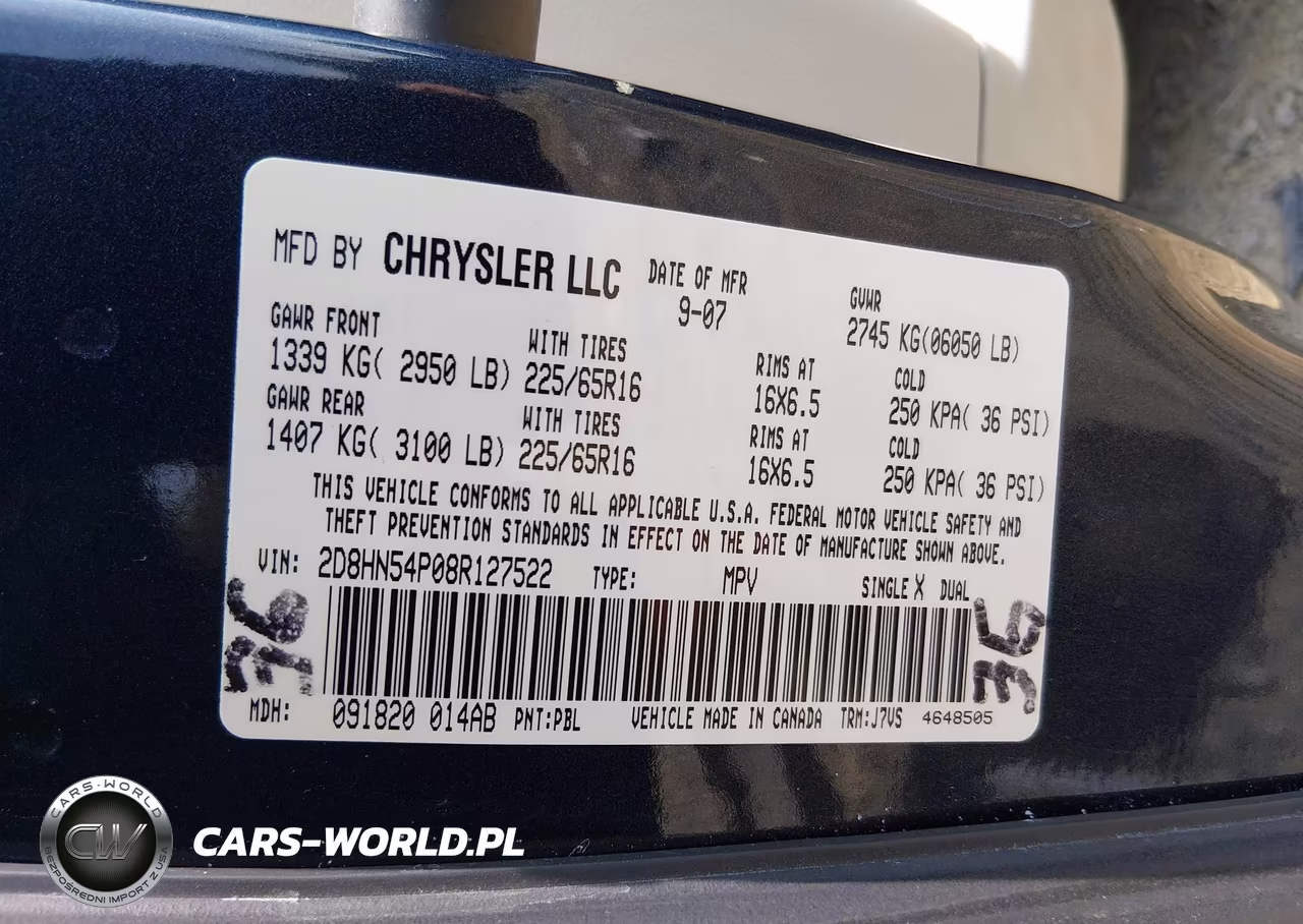 2008 Dodge Grand Caravan Sxt VIN:2D8HN54P08R127522 - 9