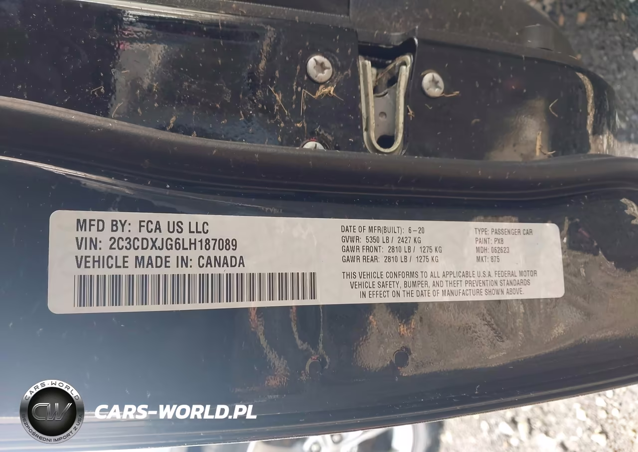 2020 Dodge Charger Sxt Awd VIN:2C3CDXJG6LH187089 - 9