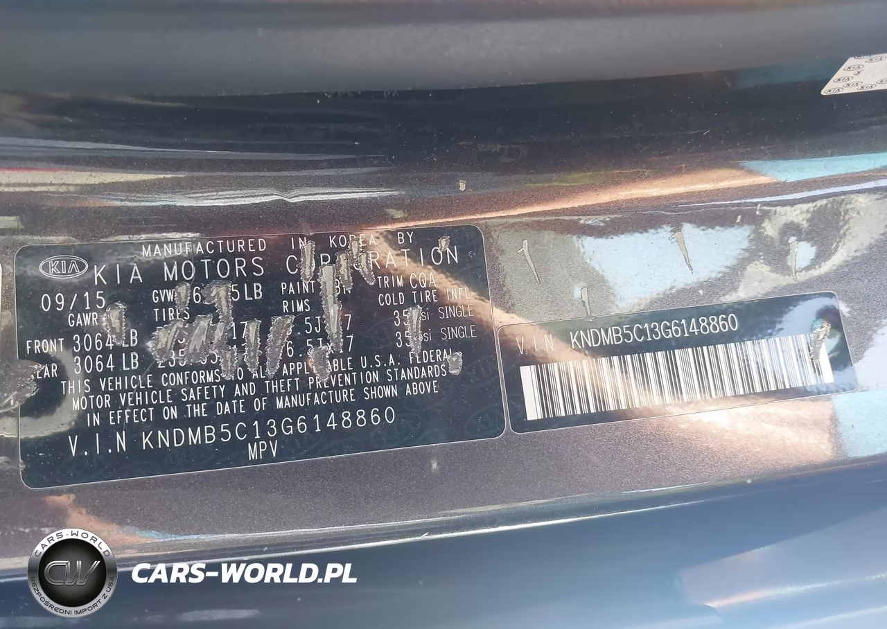 2016 Kia Sedona Lx VIN:KNDMB5C13G6148860 - 9