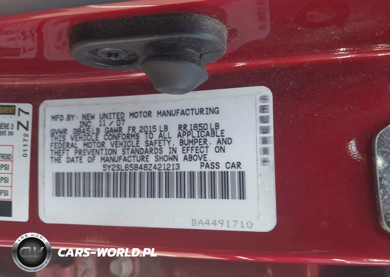 2008 Pontiac Vibe VIN:5Y2SL65848Z421213 - 9