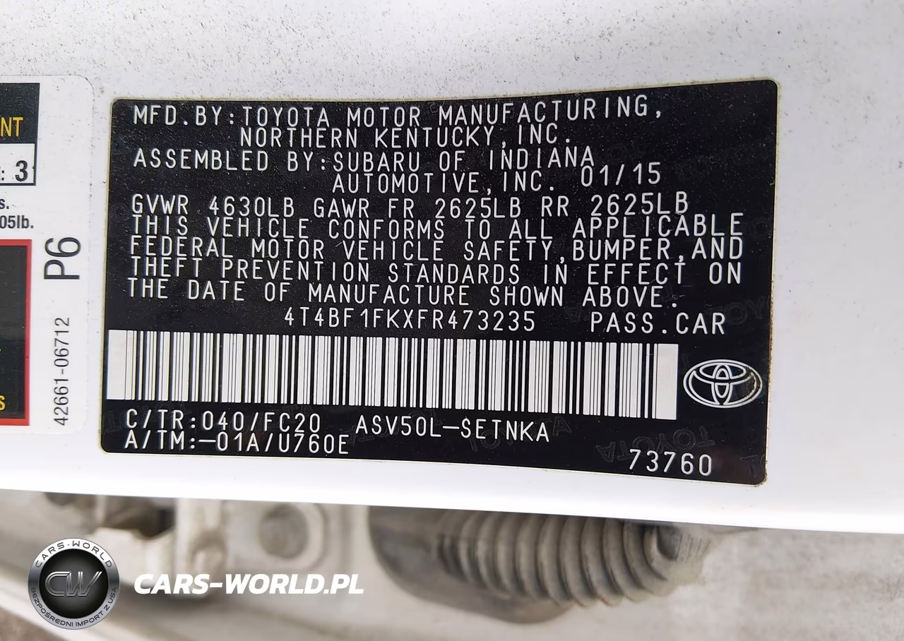 2015 Toyota Camry Le VIN:4T4BF1FKXFR473235 - 9
