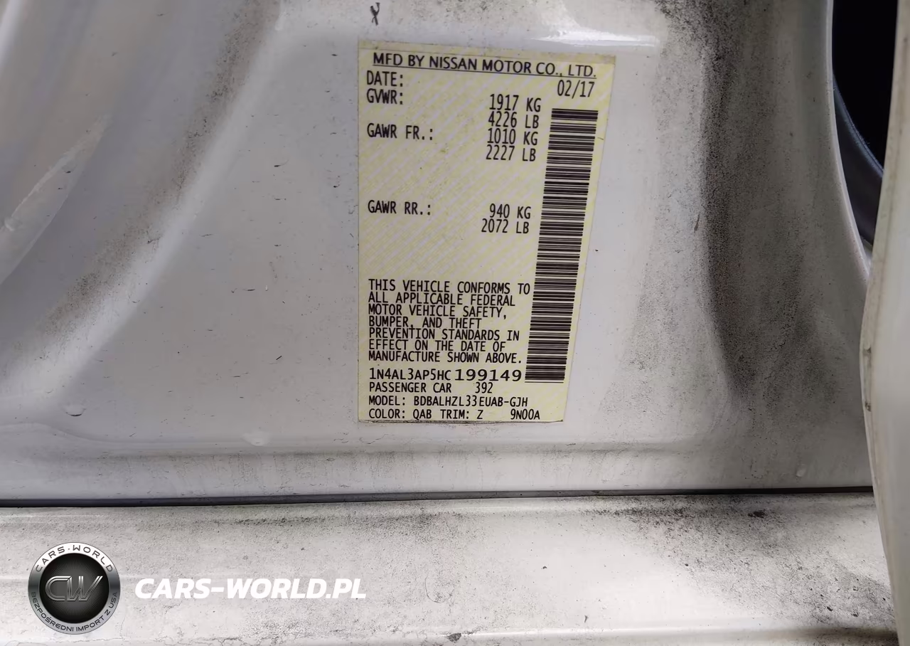 2017 Nissan Altima 2.5 Sr VIN:1N4AL3AP5HC199149 - 9