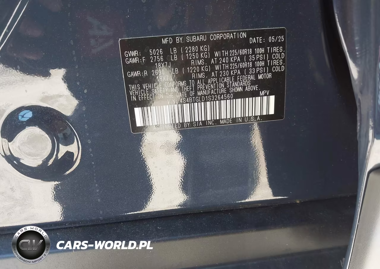 2025 Subaru Outback Onyx Edition Xt VIN:4S4BTGLD1S3264560 - 9
