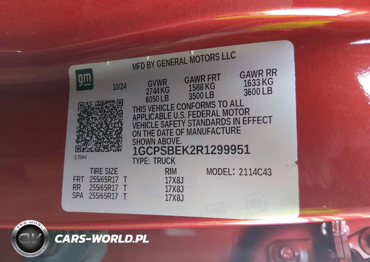 2024 Chevrolet Colorado 2Wd Wt VIN:1GCPSBEK2R1299951 - 9