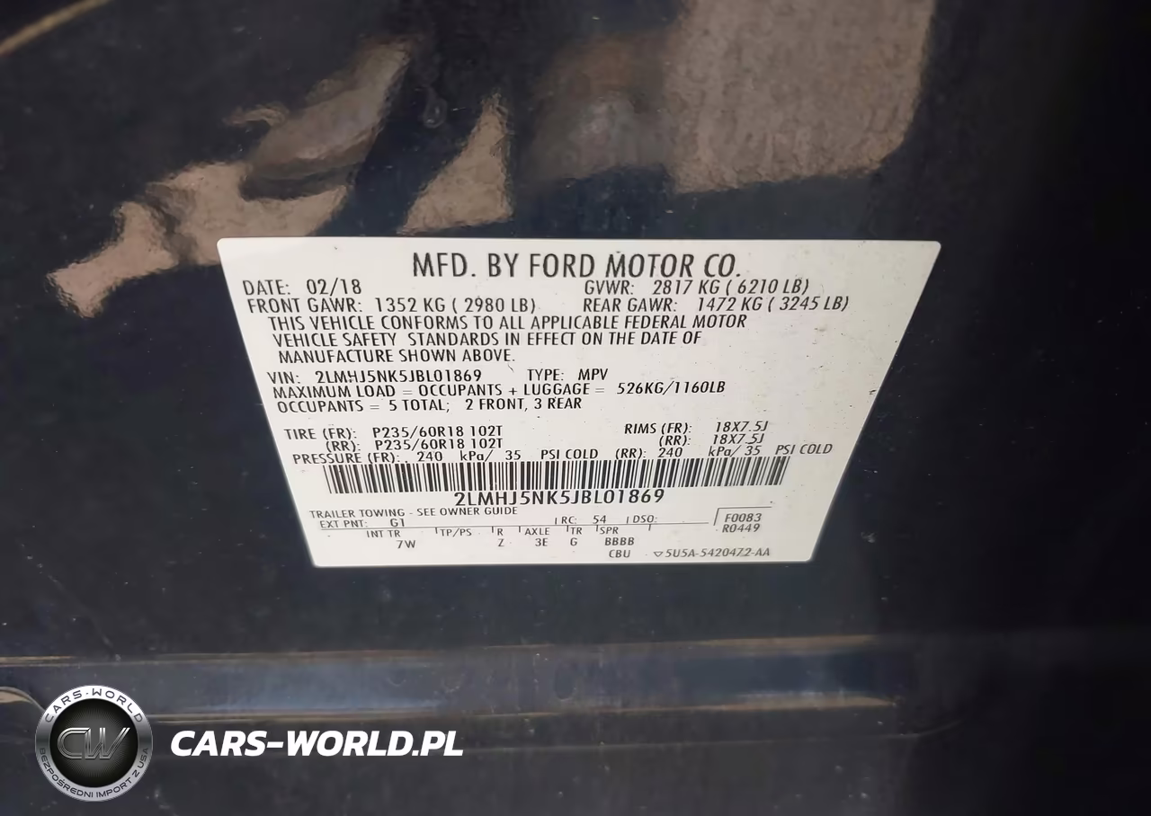 2018 Lincoln Mkt VIN:2LMHJ5NK5JBL01869 - 9
