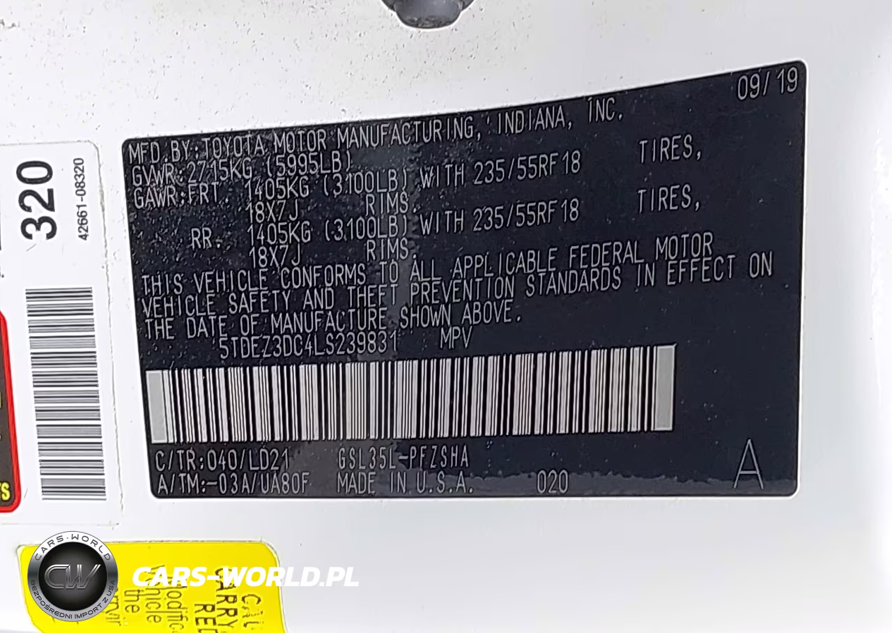 2020 Toyota Sienna Se Premium VIN:5TDEZ3DC4LS239831 - 9
