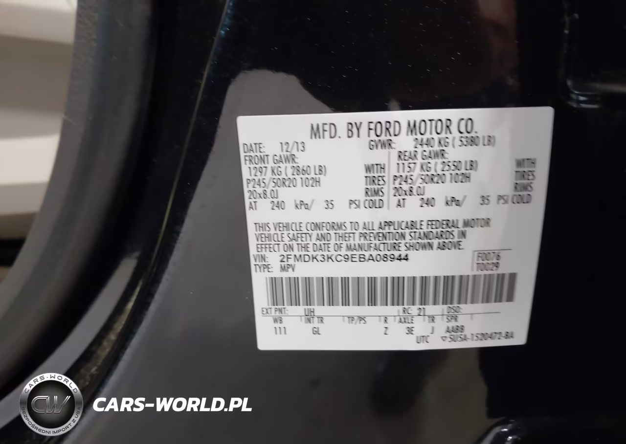 2014 Ford Edge Limited VIN:2FMDK3KC9EBA08944 - 9