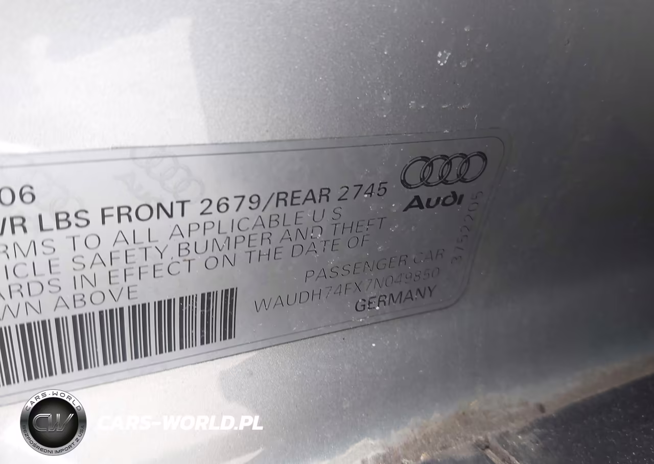 2007 Audi A6 3.2 VIN:WAUDH74FX7N049850 - 9