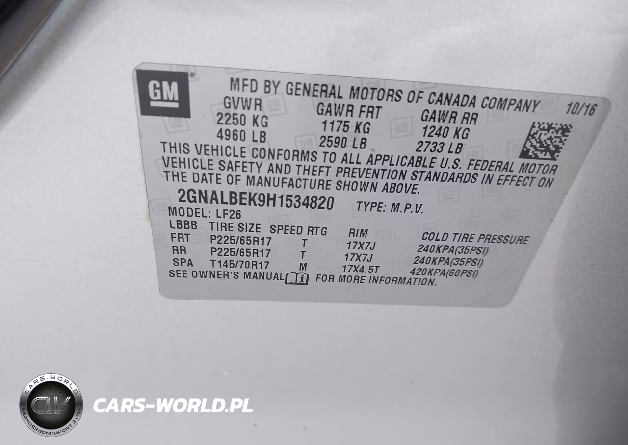 2017 Chevrolet Equinox Ls VIN:2GNALBEK9H1534820 - 9