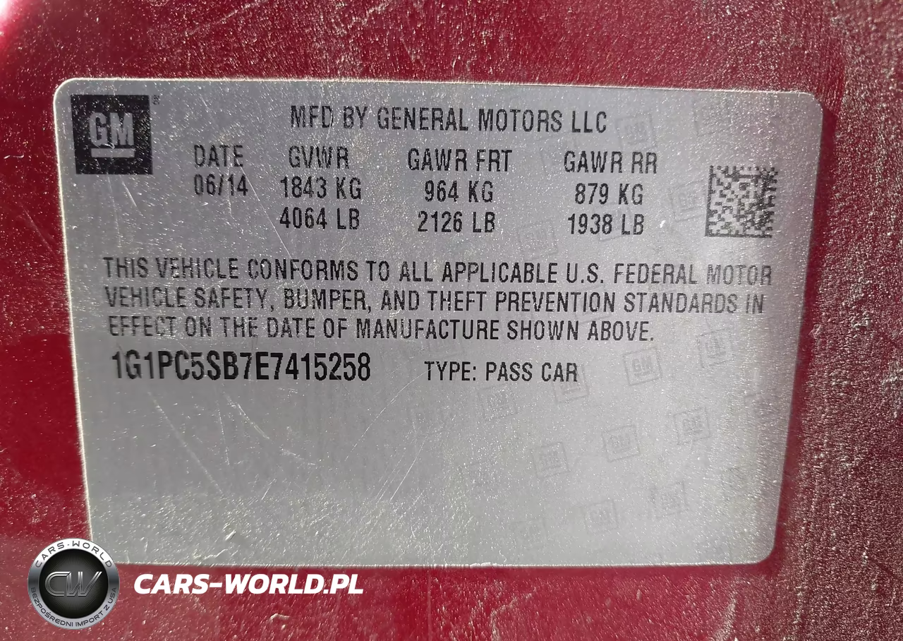 2014 Chevrolet Cruze 1Lt Auto VIN:1G1PC5SB7E7415258 - 9