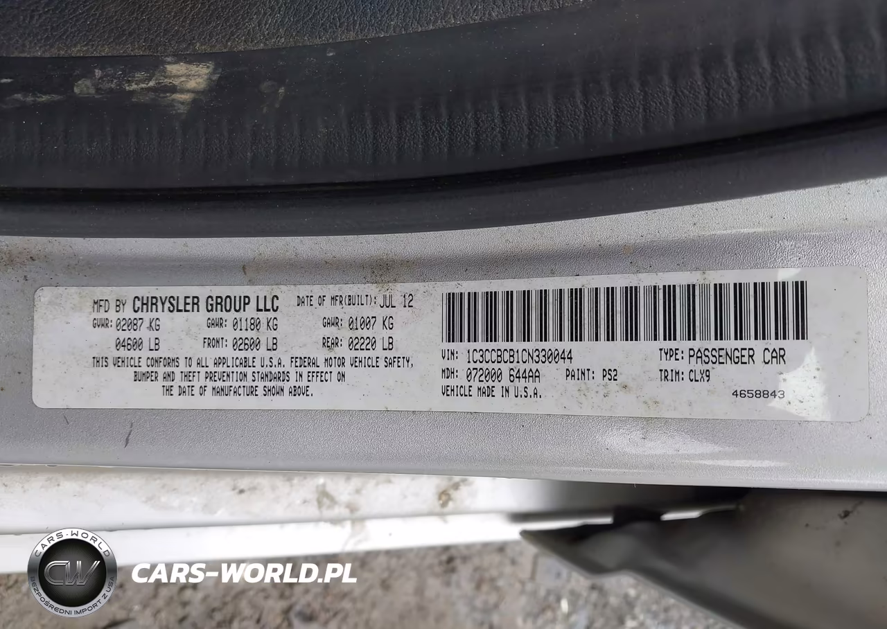 2012 Chrysler 200 Limited VIN:1C3CCBCB1CN330044 - 9