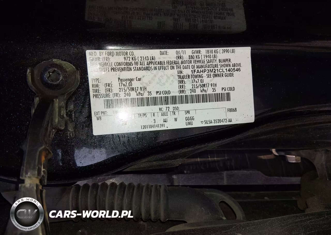 2012 Ford Focus Sel VIN:1FAHP3M21CL140546 - 9