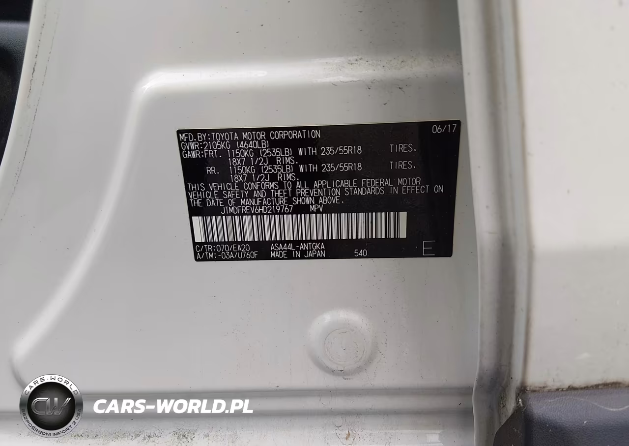 2017 Toyota Rav4 Limited VIN:JTMDFREV6HD219767 - 9