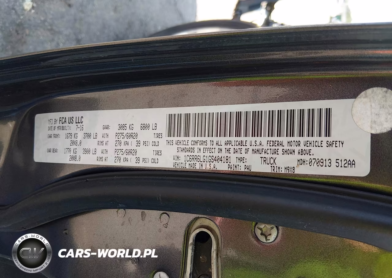2016 Ram 1500 Slt VIN:1C6RR6LG1GS404181 - 9