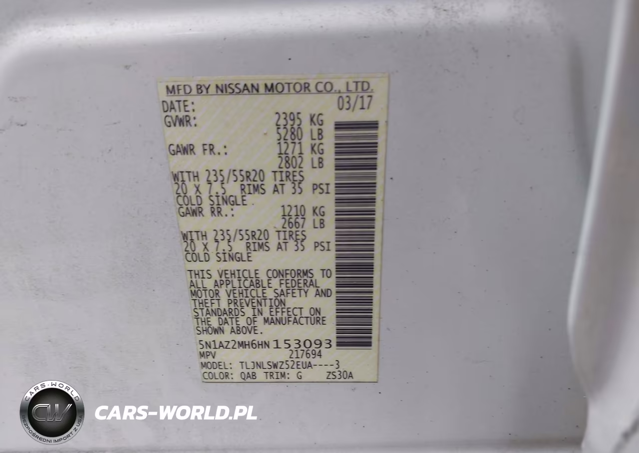2017 Nissan Murano Platinum VIN:5N1AZ2MH6HN153093 - 9