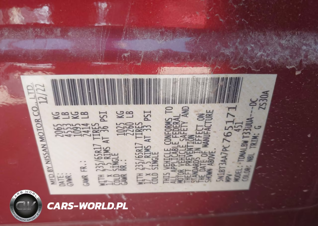 2023 Nissan Rogue S Fwd VIN:5N1BT3AA7PC765171 - 9