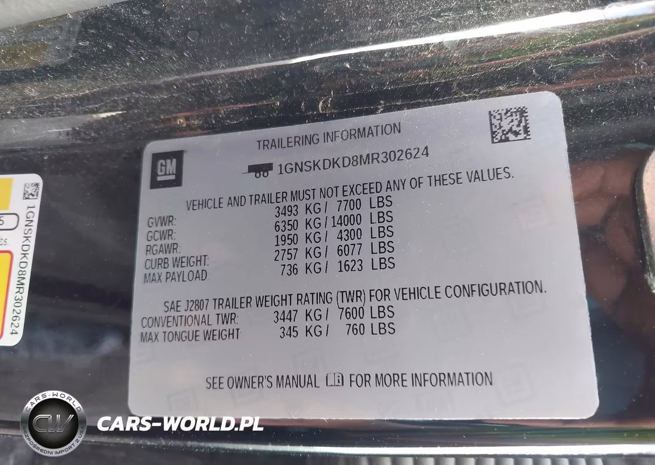 2021 Chevrolet Suburban 4Wd Z71 VIN:1GNSKDKD8MR302624 - 9