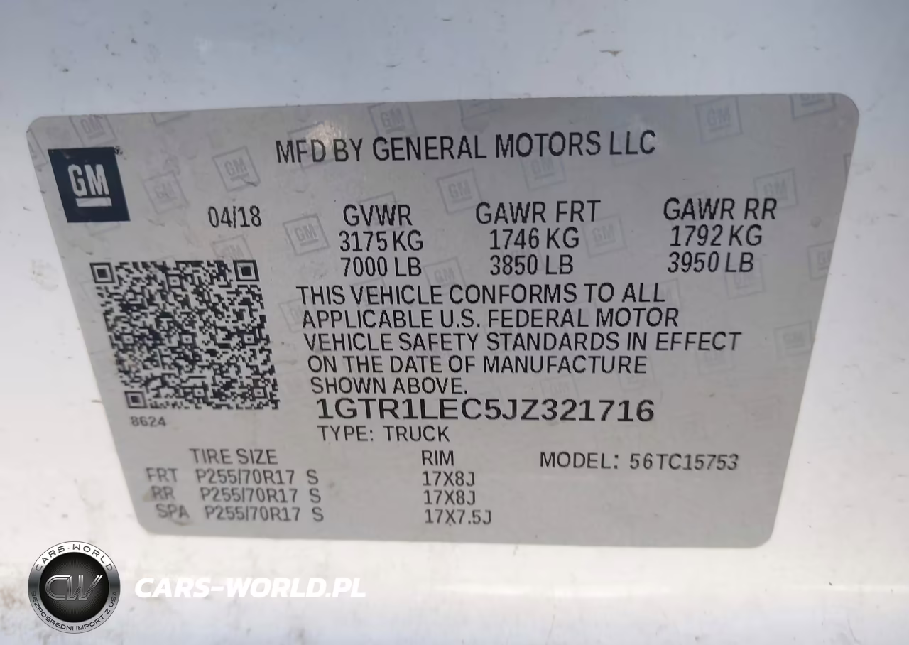 2018 GMC Sierra 1500 VIN:1GTR1LEC5JZ321716 - 9