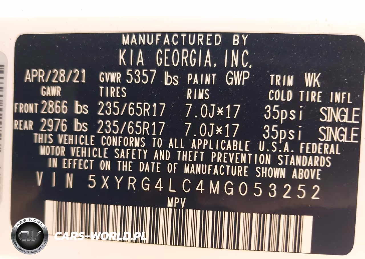 2021 Kia Sorento Lx VIN:5XYRG4LC4MG053252 - 9