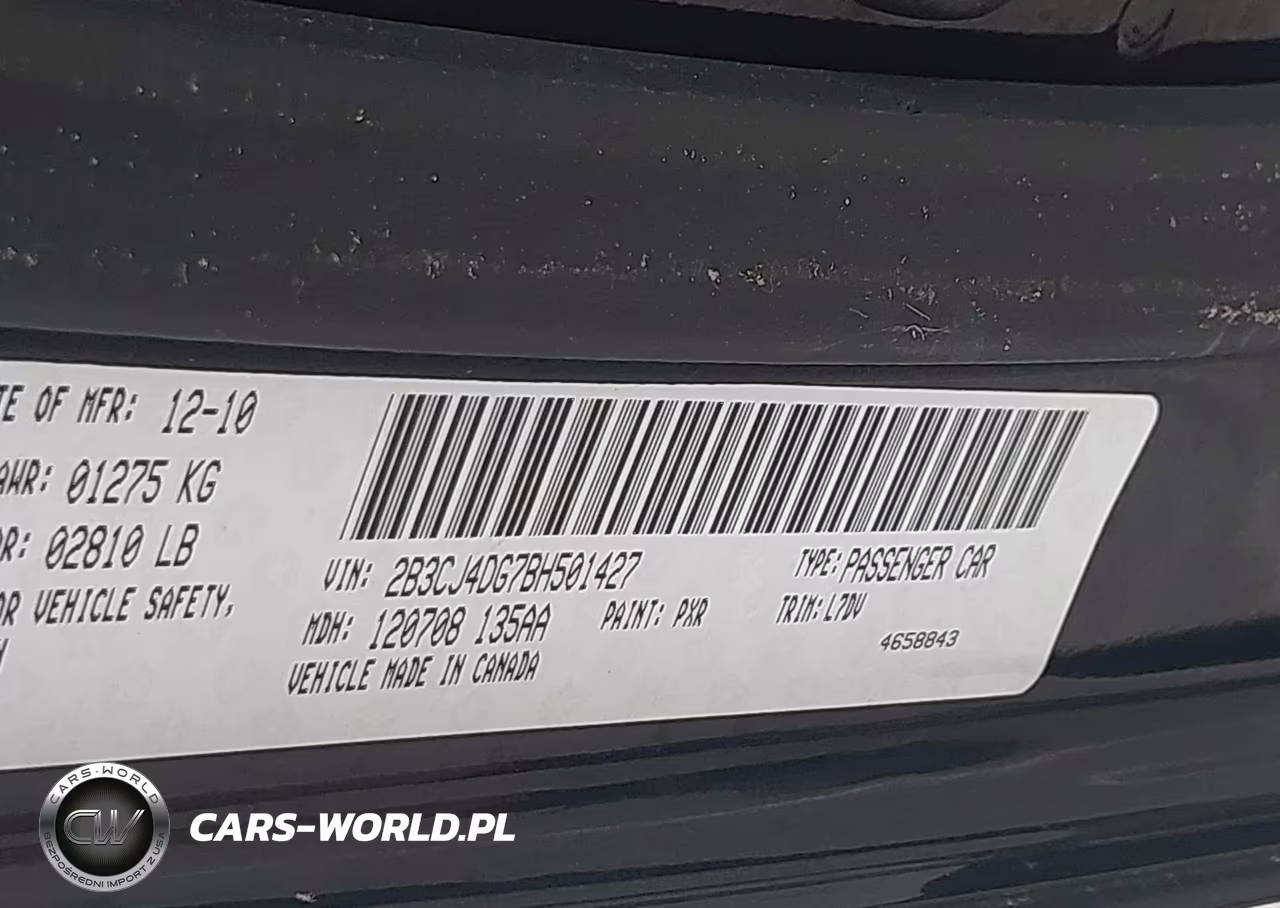 2011 Dodge Challenger VIN:2B3CJ4DG7BH501427 - 9