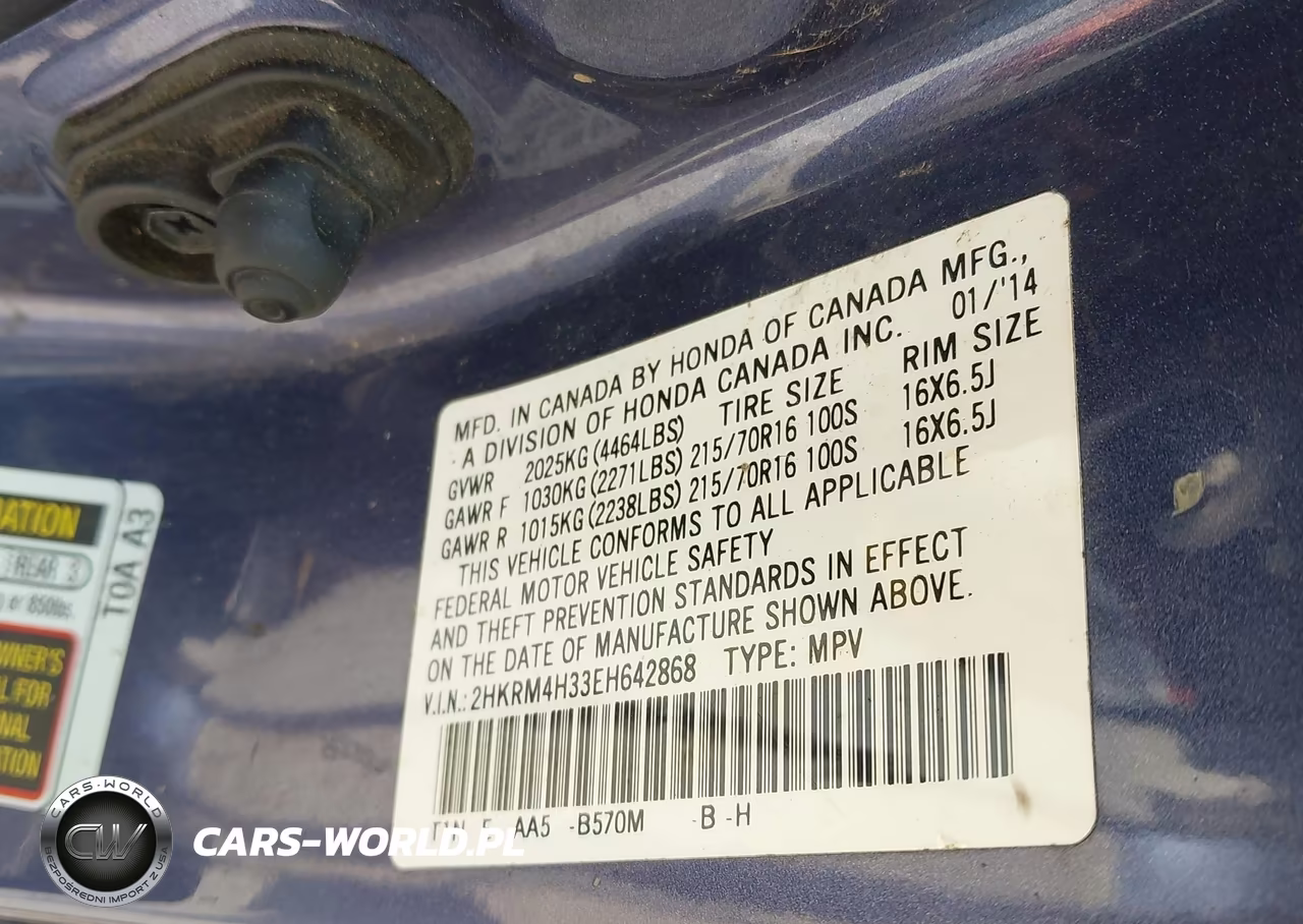 2014 Honda Cr-V Lx VIN:2HKRM4H33EH642868 - 9