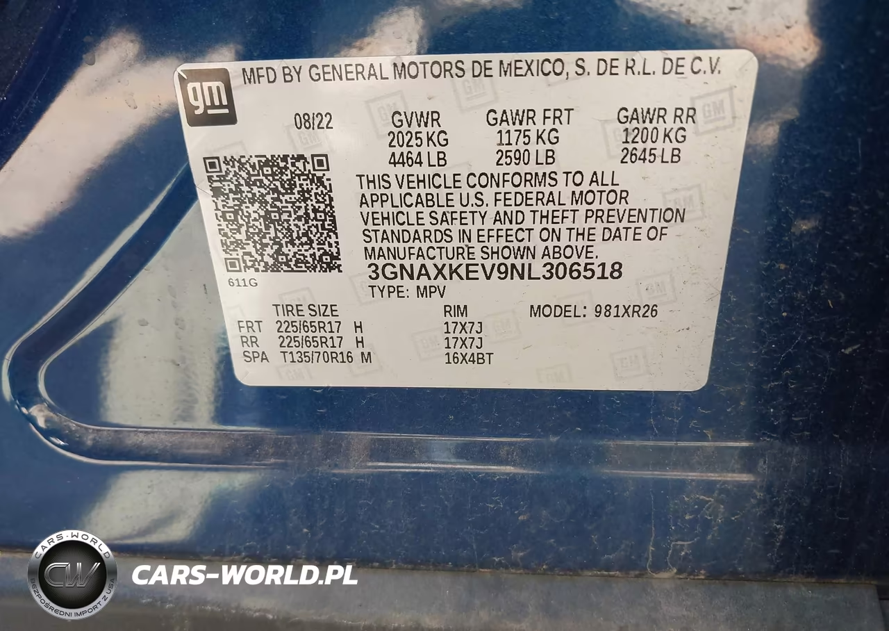 2022 Chevrolet Equinox Fwd Lt VIN:3GNAXKEV9NL306518 - 9