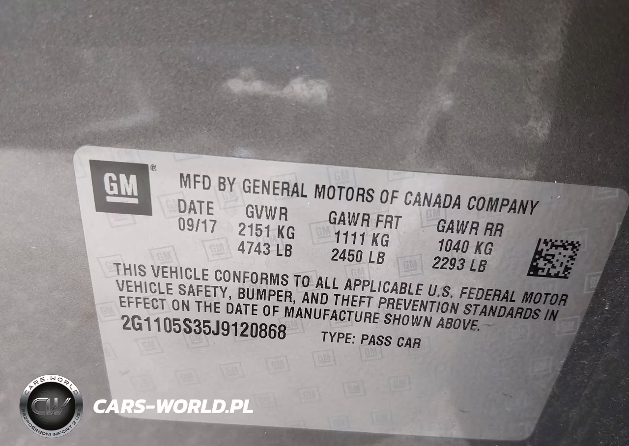 2018 Chevrolet Impala 1Lt VIN:2G1105S35J9120868 - 9