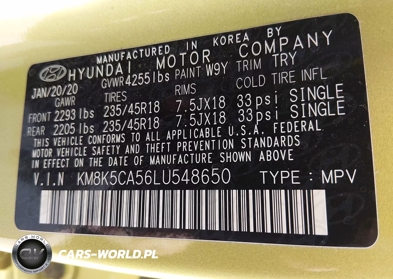 2020 Hyundai Kona Ultimate VIN:KM8K5CA56LU548650 - 9