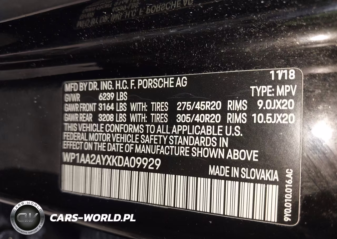 2019 Porsche Cayenne VIN:WP1AA2AYXKDA09929 - 9